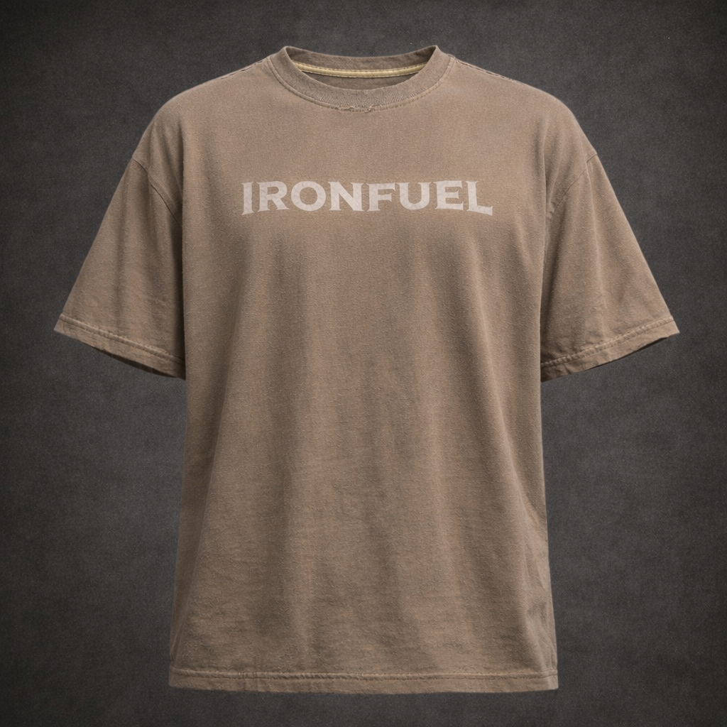 IRONFUEL Distressed Tee oversized vintage gym t-shirt